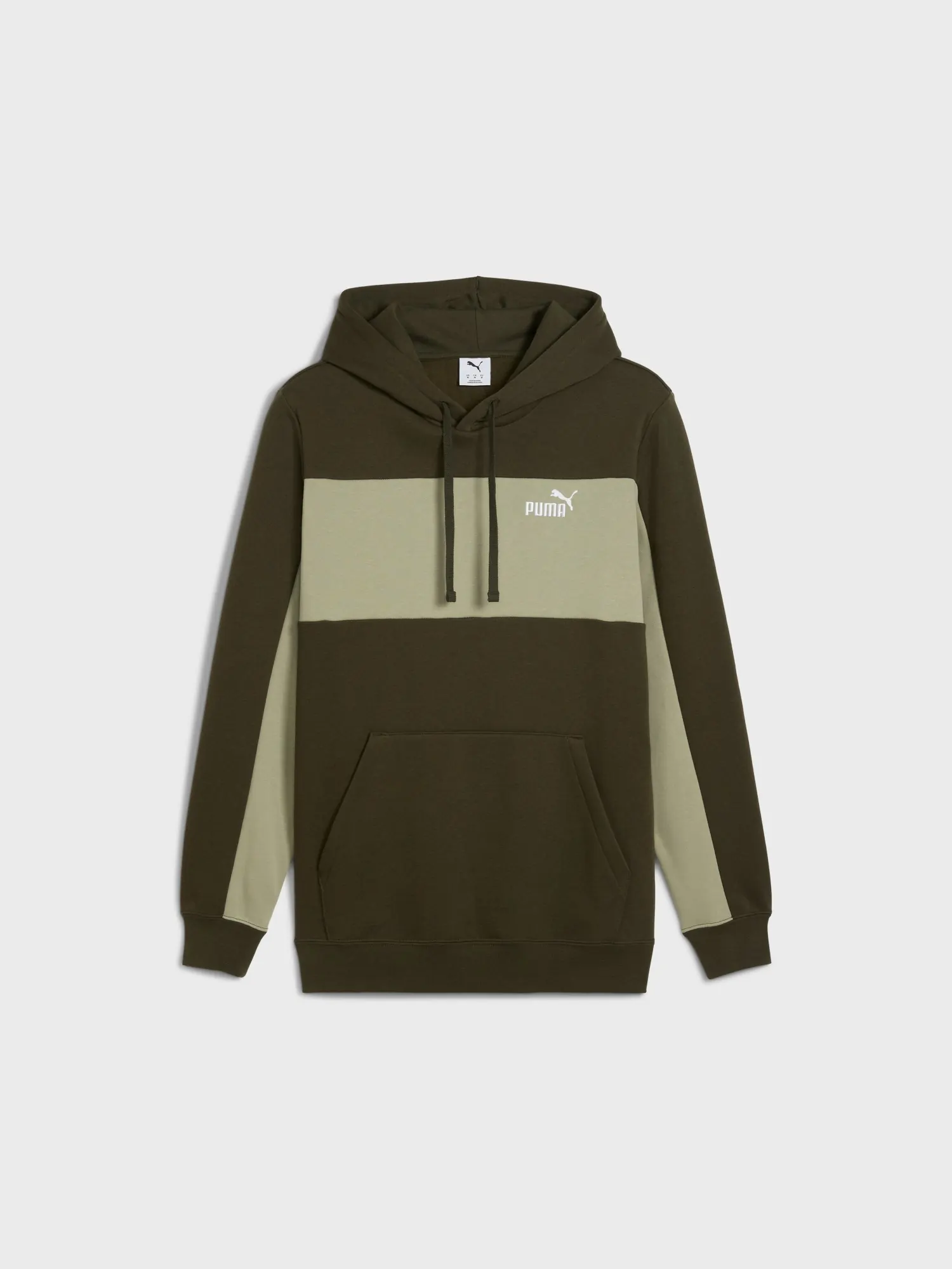 Толстовка чоловіча Puma ESS BLOCK Hoodie FL хакі 68468682 купити в