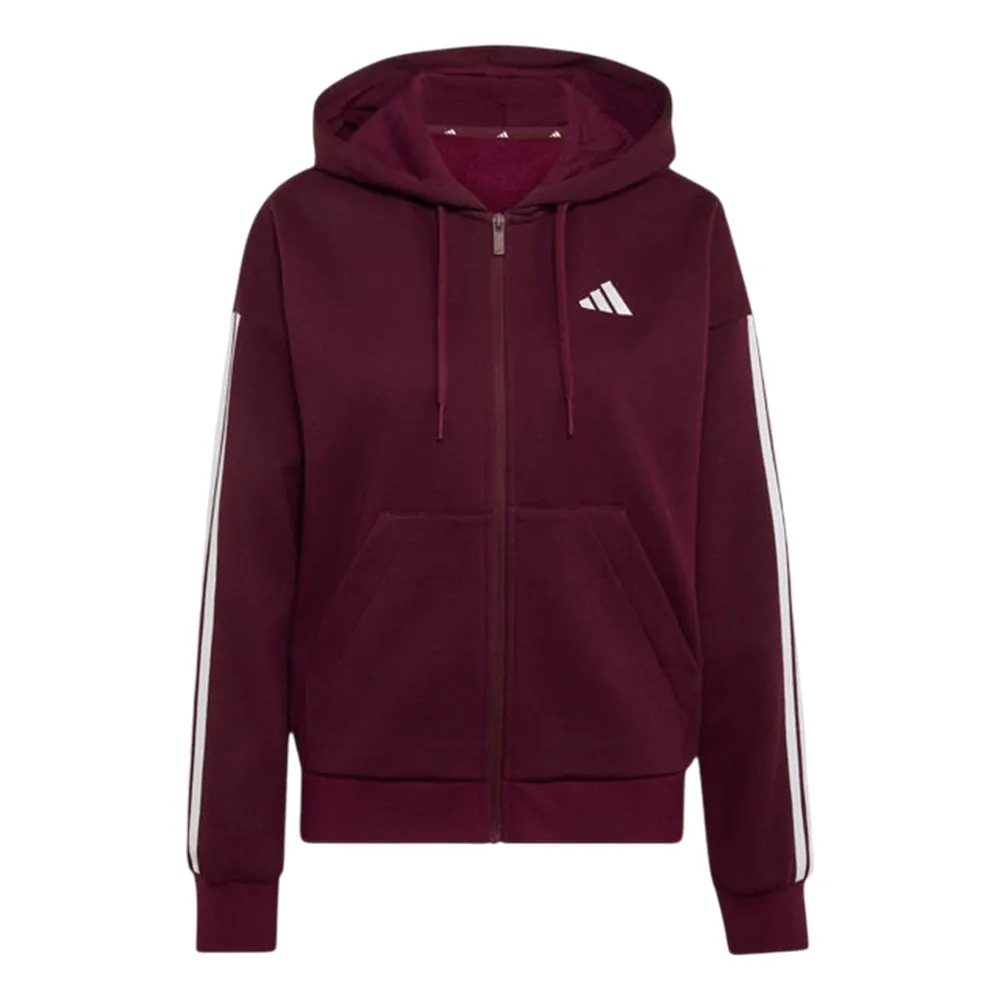 Толстовка жіноча Adidas W 3S FL FZ HD бордова KF6270 купити в