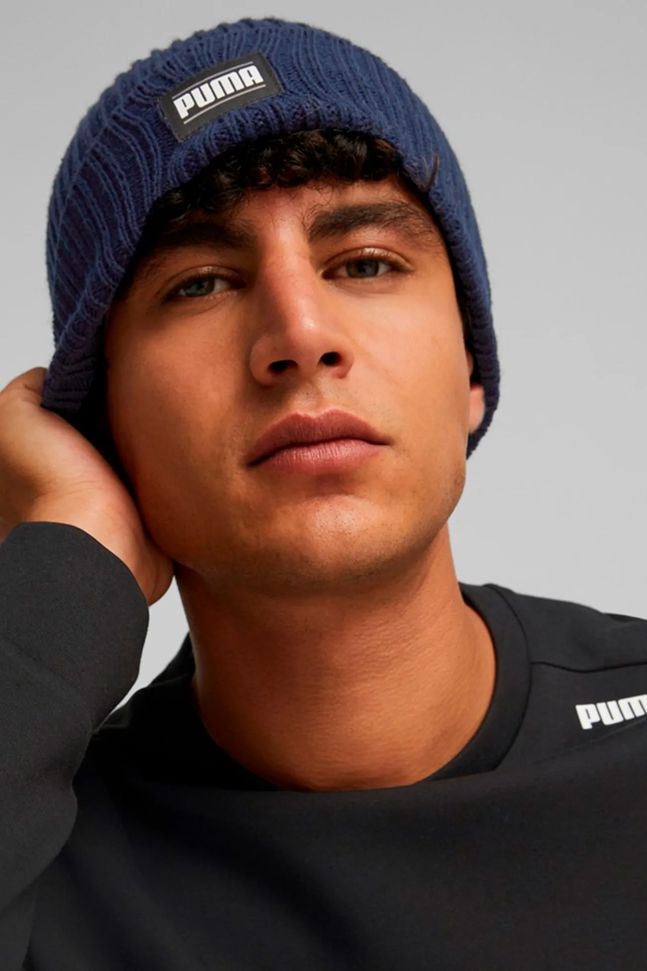 Шапка Puma Ribbed Classic Cuff Beanie синя 02403802 купити в Києві