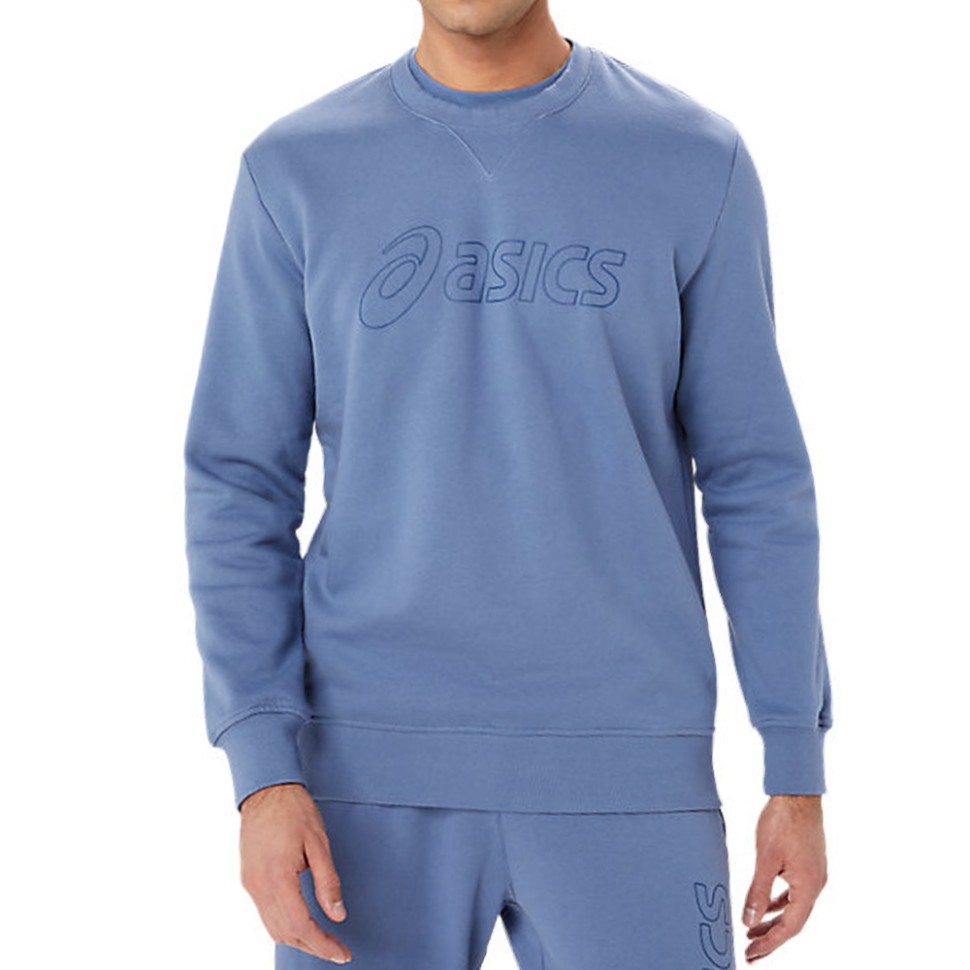 Толстовка чоловіча Asics ASICS SWEATSHIRT синя 2031E192-401 — фото 1