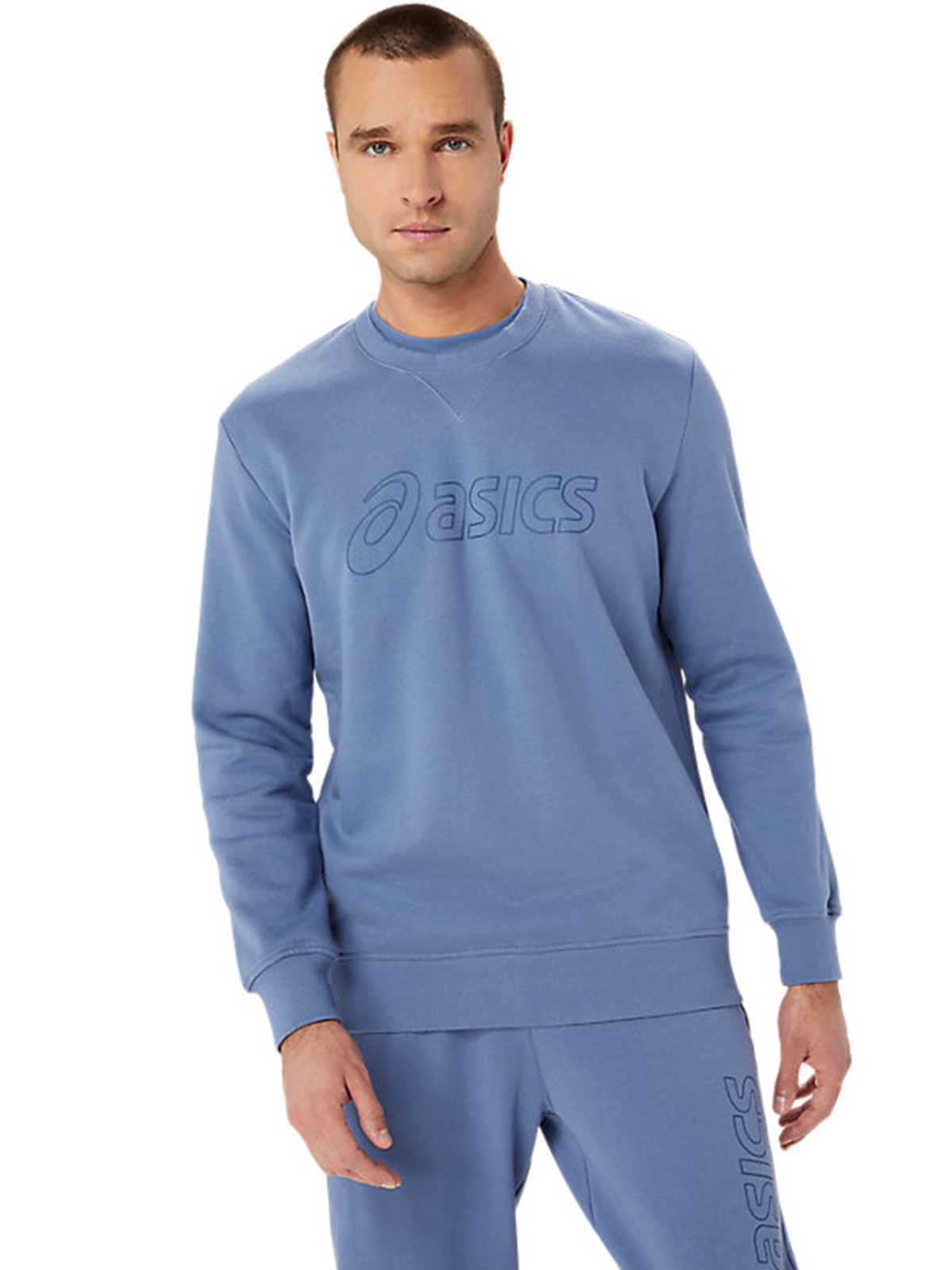 Толстовка мужская Asics ASICS SWEATSHIRT синяя 2031E192-401 изображение 2