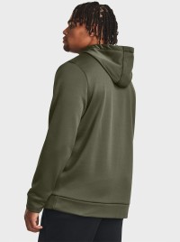 Толстовка чоловіча Under Armour UA Armour Fleece Hoodie оливкова 1373353-390 изображение 4