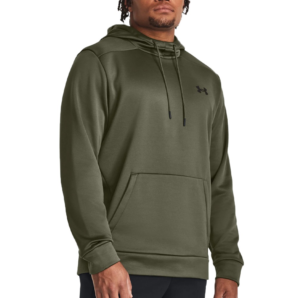 Толстовка мужская Under Armour UA Armour Fleece Hoodie оливковая 1373353-390 изображение 7