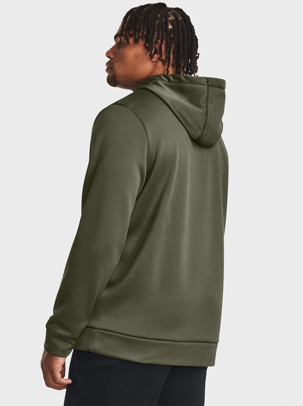 Толстовка мужская Under Armour UA Armour Fleece Hoodie оливковая 1373353-390 изображение 10