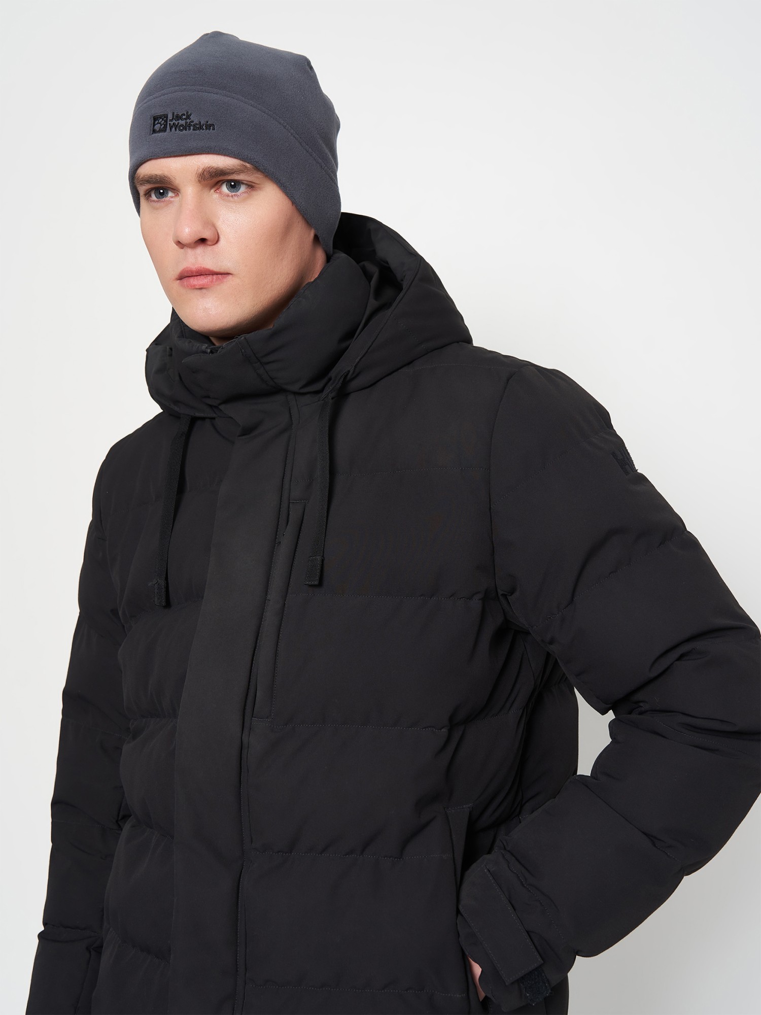 Шапка Jack Wolfskin REAL STUFF BEANIE серая 1909852-6945 изображение 3