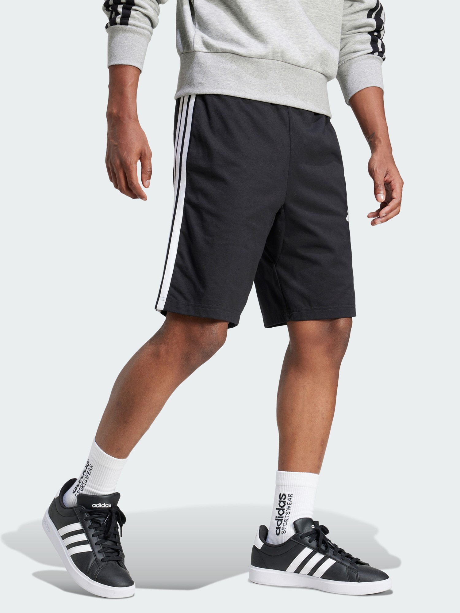 Шорты мужские Adidas M 3S SJ 10 SHO черные JE6405 изображение 4