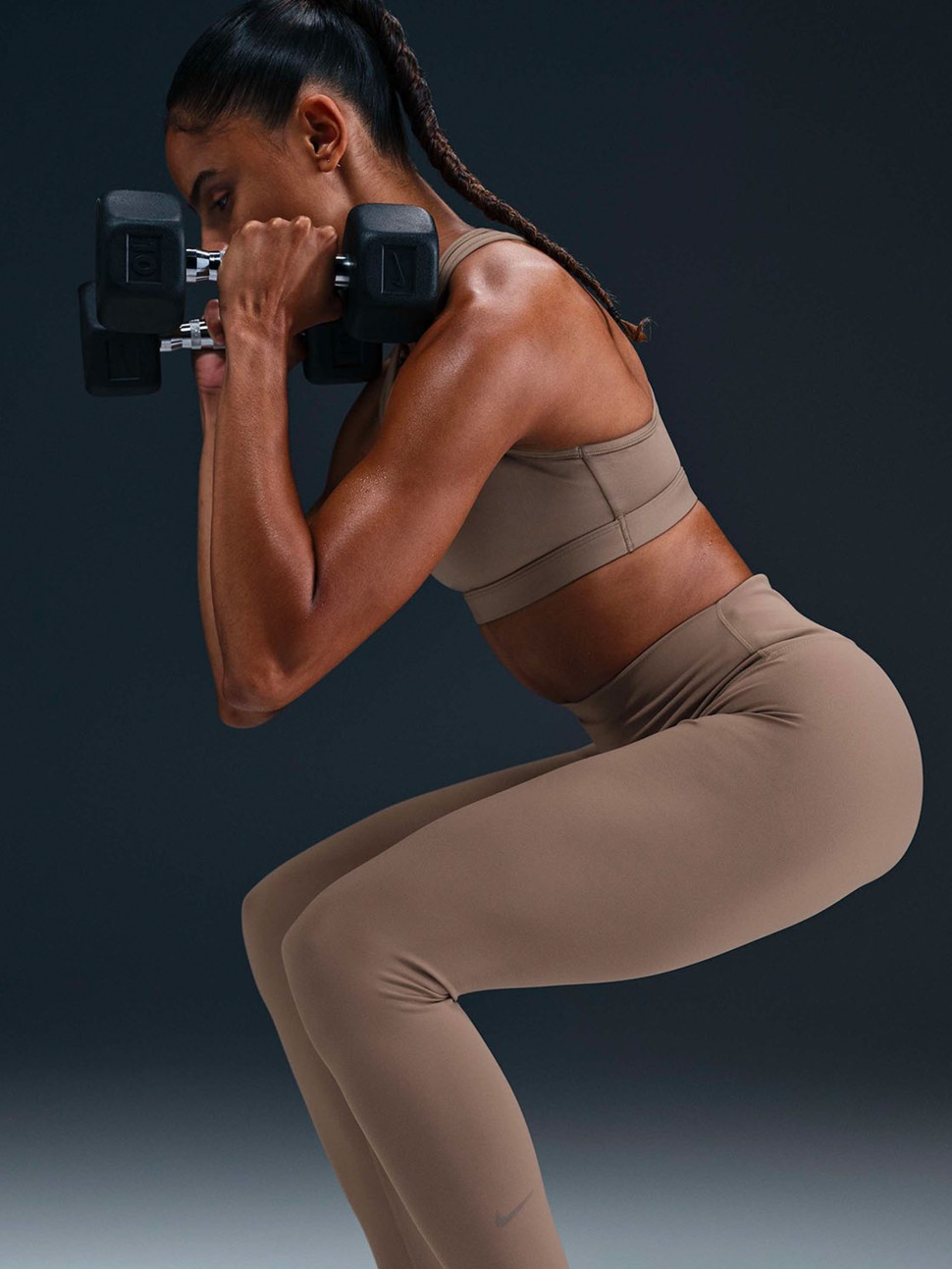 Легінси жіночі Nike W NK DF ONE HR TIGHT коричневі FN3226-233 — фото 4