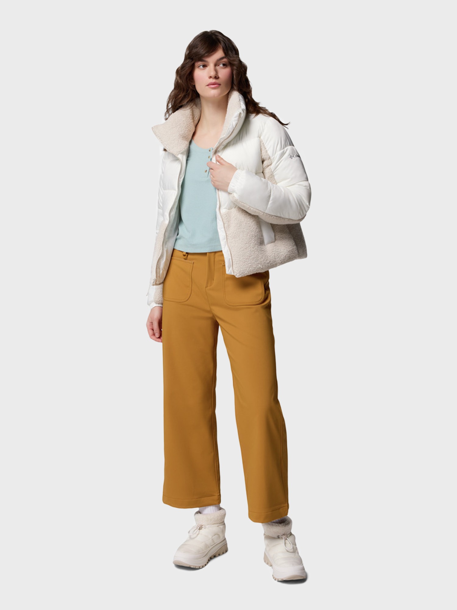 Куртка женская Columbia Leadbetter Point II Sherpa Hybrid белая 2085601-125 изображение 9