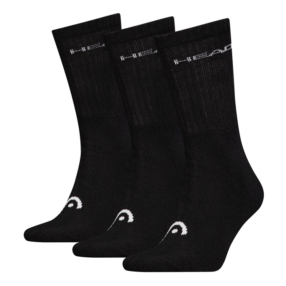 Шкарпетки HEAD ELEMENTS ALL SPORTS CREW 3P чорні 701229008001 изображение 1