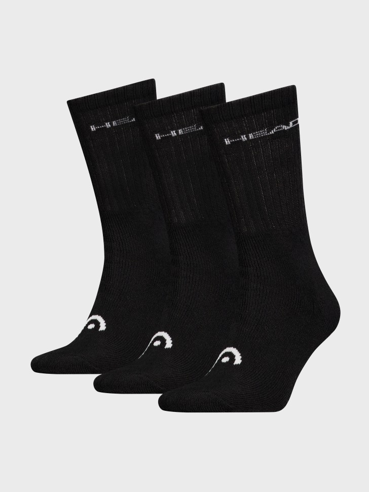 Шкарпетки HEAD ELEMENTS ALL SPORTS CREW 3P чорні 701229008001 изображение 2