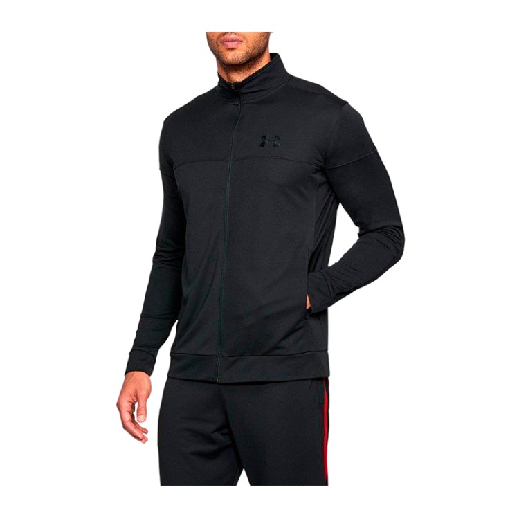 Толстовка мужская Under Armour Ua Sportstyle Pique Trck Jkt черная 1313204-001 изображение 3
