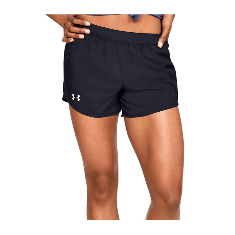 Шорты  женские Under Armour Ua Fly By 2.0 Short черные 1350196-001 изображение 3