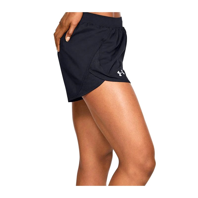 Шорты  женские Under Armour Ua Fly By 2.0 Short черные 1350196-001 изображение 4