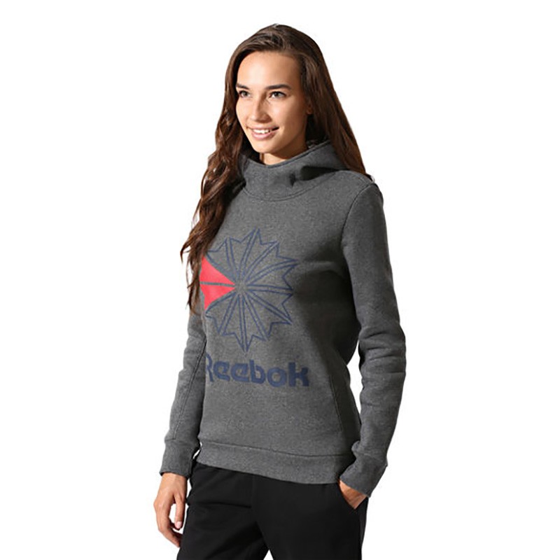 Толстовка женская Reebok Classics Fleece W серая CW4198 — фото 2 — Sport City Толстовка женская Reebok Classics Fleece W серая CW4198 — фото 2