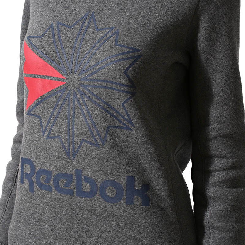 Толстовка женская Reebok Classics Fleece W серая CW4198 — фото 3 — Sport City Толстовка женская Reebok Classics Fleece W серая CW4198 — фото 3
