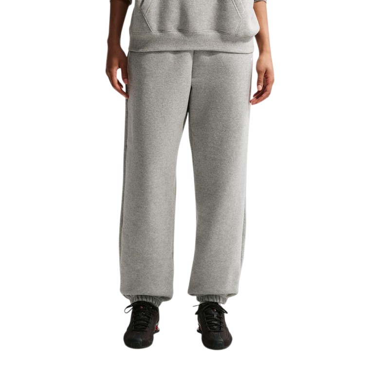 Women's pants Nike W NK STDO FLC MW HR OS CFF PNT gray IM8074-063
