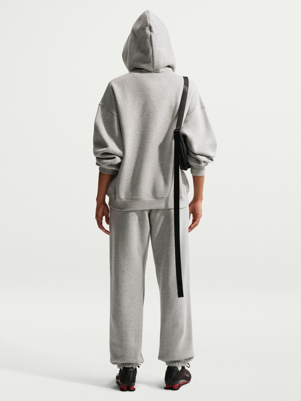 Women's pants Nike W NK STDO FLC MW HR OS CFF PNT gray IM8074-063 — photo 4