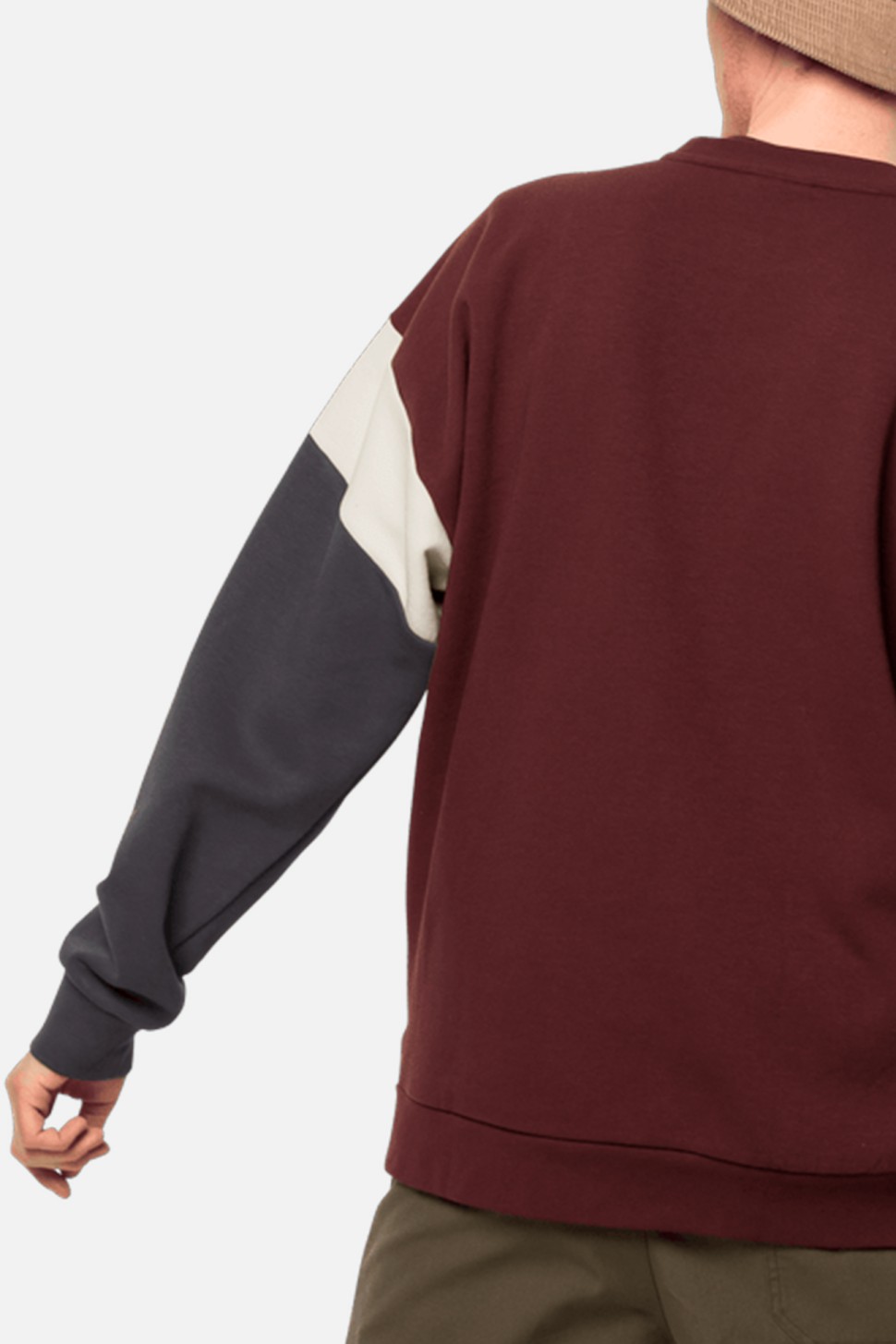 Толстовка чоловіча Jack Wolfskin 365 Crew M бордова 1709821-2185 — фото 3