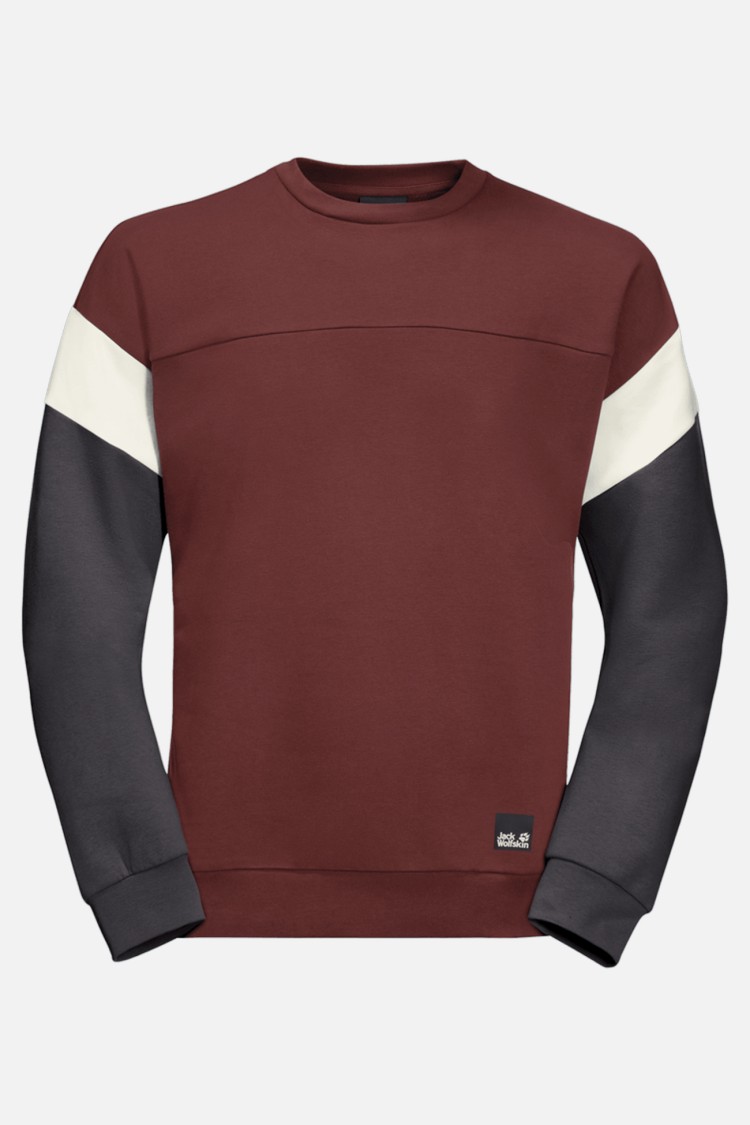 Толстовка чоловіча Jack Wolfskin 365 Crew M бордова 1709821-2185 изображение 4