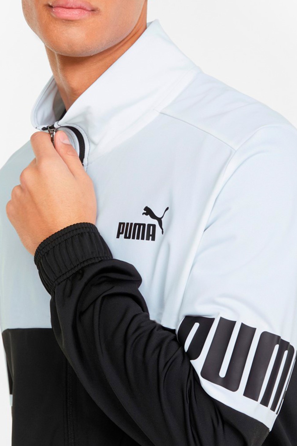 Костюм чоловічий Puma Power Colorblock Poly Suit чорний 84810801 — фото 4
