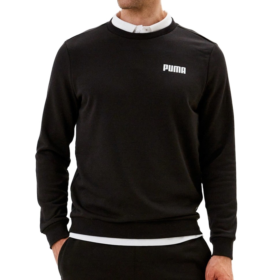 Толстовка мужская Puma Ess Puma Crew Sweat Tr черная 84723101 изображение 1