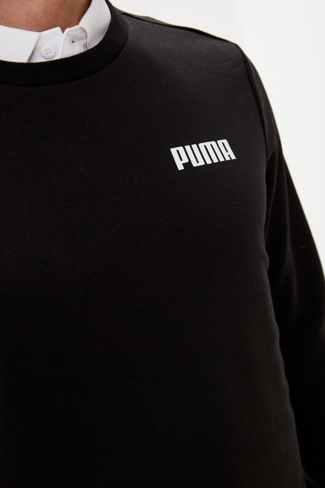 Толстовка мужская Puma Ess Puma Crew Sweat Tr черная 84723101 изображение 5