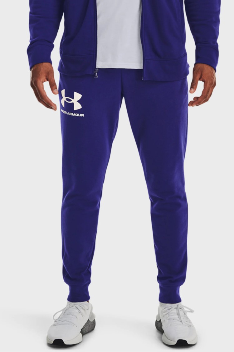 Штани чоловічі Under Armour UA RIVAL TERRY JOGGER сині 1361642-468 изображение 2