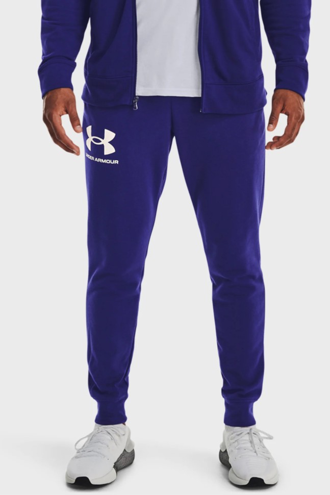 Штани чоловічі Under Armour UA RIVAL TERRY JOGGER сині 1361642-468 изображение 2