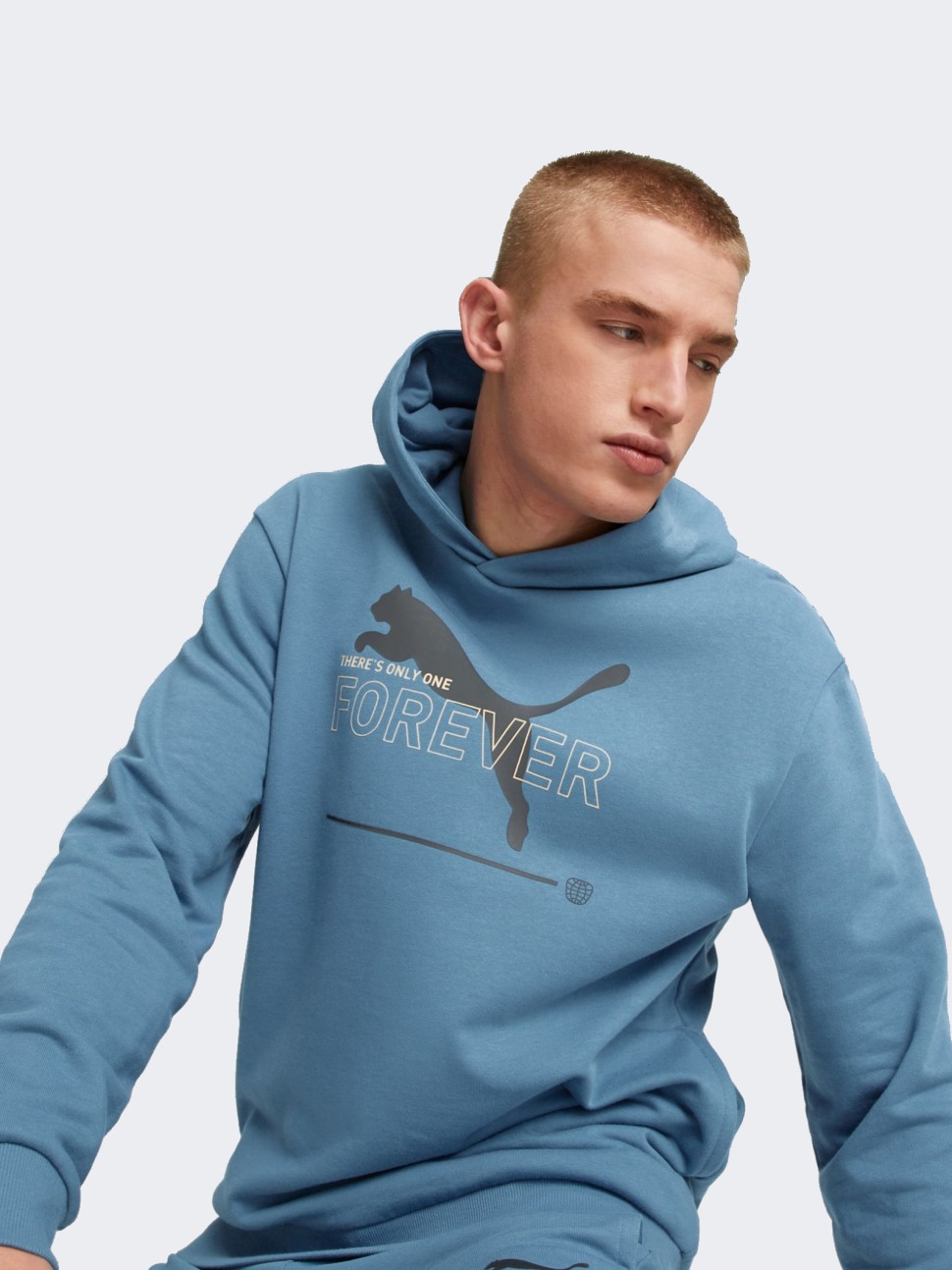 Толстовка чоловіча Puma ESS BETTER Hoodie TR блакитна 67329317 — фото 2