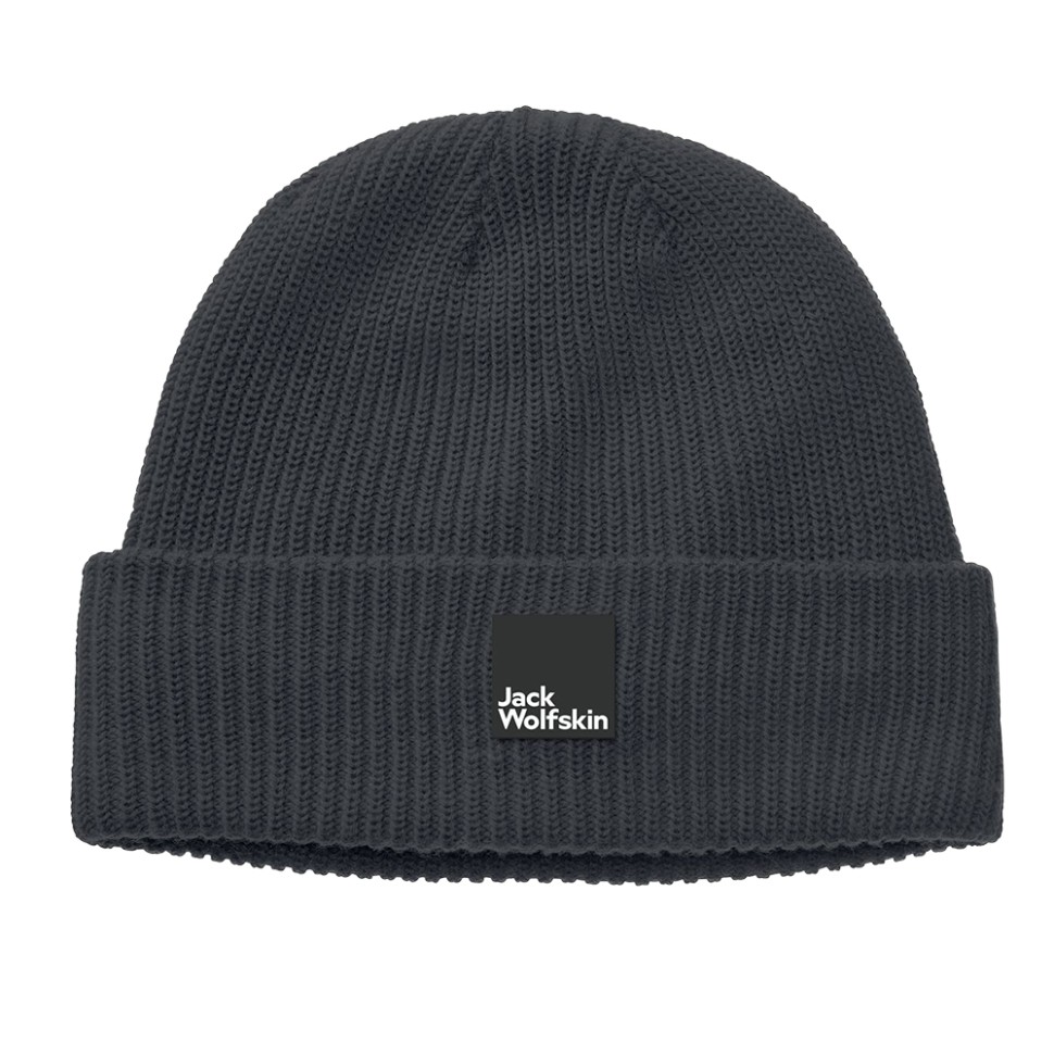 Шапка чоловіча Jack Wolfskin  PERGAMON BEANIE темно-сіра 1910701-6350 — фото 1
