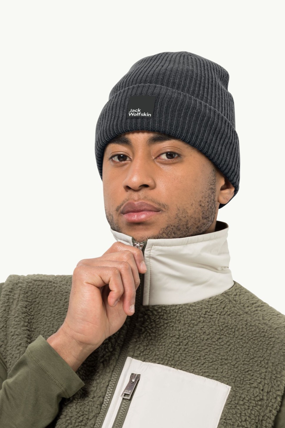 Шапка чоловіча Jack Wolfskin  PERGAMON BEANIE темно-сіра 1910701-6350 — фото 2