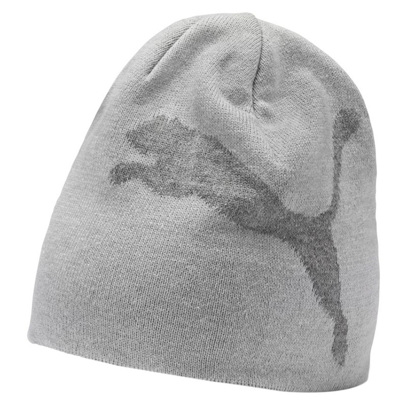 Шапка Puma ESS Big Cat Beanie серая 5292563 изображение 1