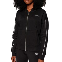 Толстовка женская Reebok Piping Pack Full Zip черная GV3297 изображение 1