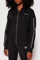 Толстовка женская Reebok Piping Pack Full Zip черная GV3297 изображение 2