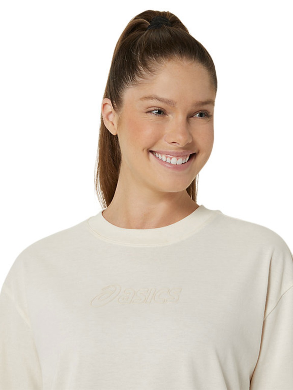 Футболка жіноча Asics LOGO TEE бежева 2032C843-201 — фото 5