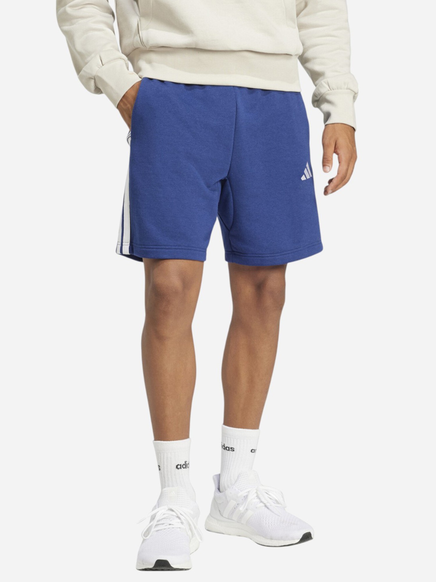 Шорты мужские Adidas M 3S FT SHO синие JE6417 изображение 4
