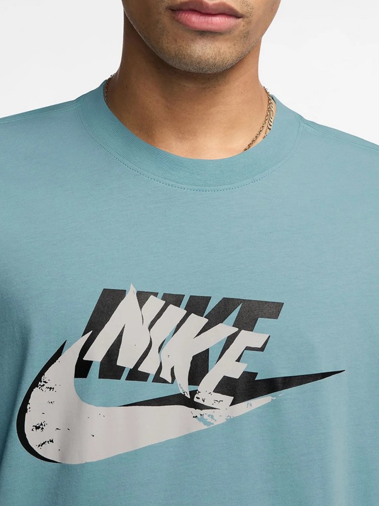 Футболка мужская Nike M NSW TEE 12MO FUTURA SP25 голубая HJ0559-464 изображение 4