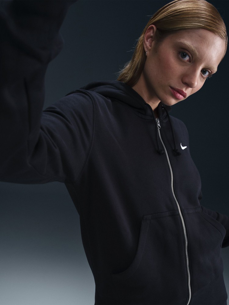 Толстовка жіноча Nike W NSW PHNX FLC STD FZ HDY чорна HJ0995-010 изображение 4