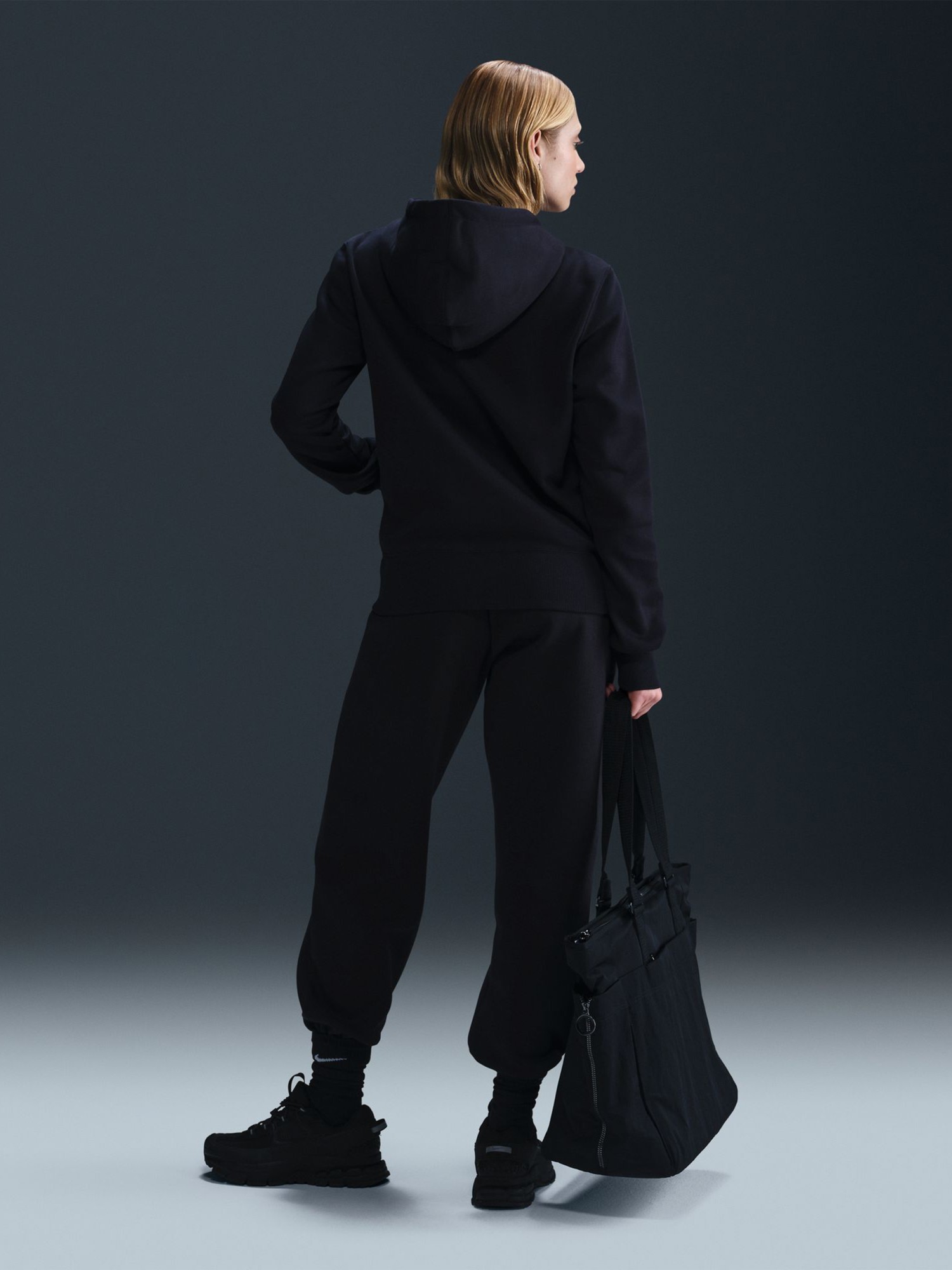 Толстовка женская Nike W NSW PHNX FLC STD FZ HDY черная HJ0995-010 изображение 6