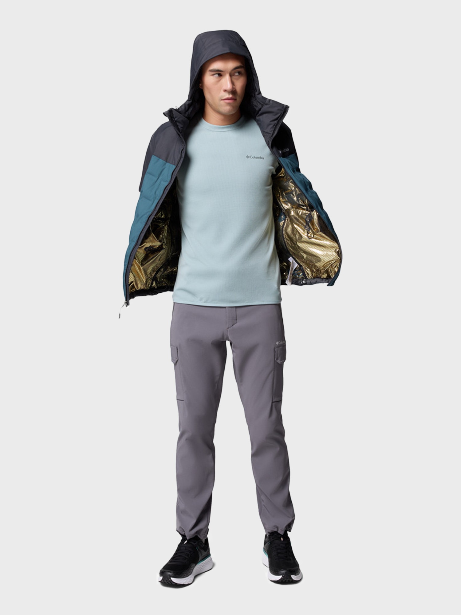 Куртка чоловіча Columbia Grand Trek™ III Down Hooded Jacket бірюзова 2086111-429 изображение 2