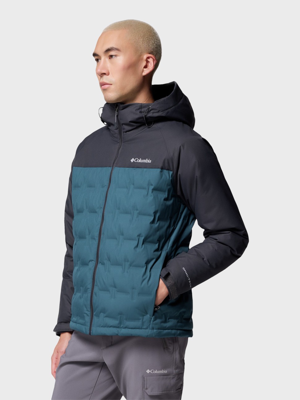 Куртка чоловіча Columbia Grand Trek™ III Down Hooded Jacket бірюзова 2086111-429 — фото 4