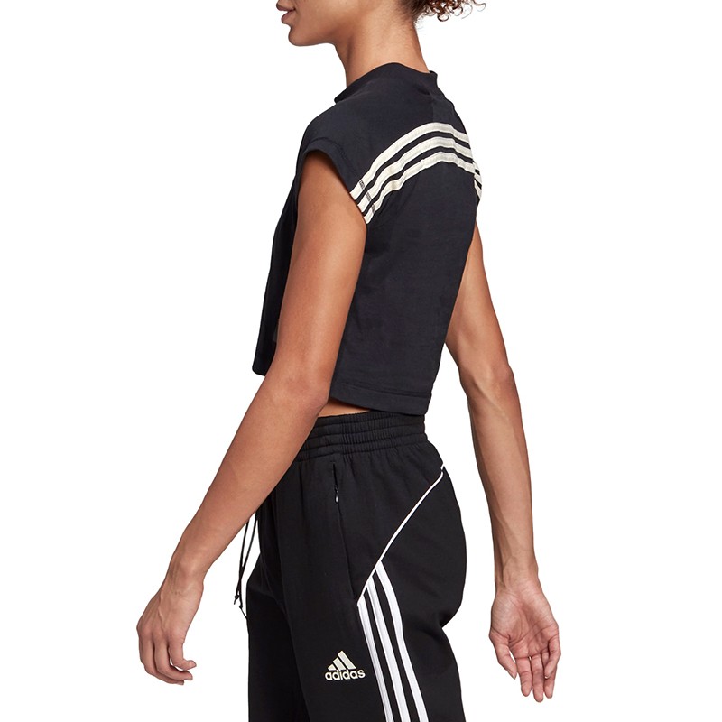 Футболка женская Adidas W Recco Croptee черная GJ5560 — фото 4