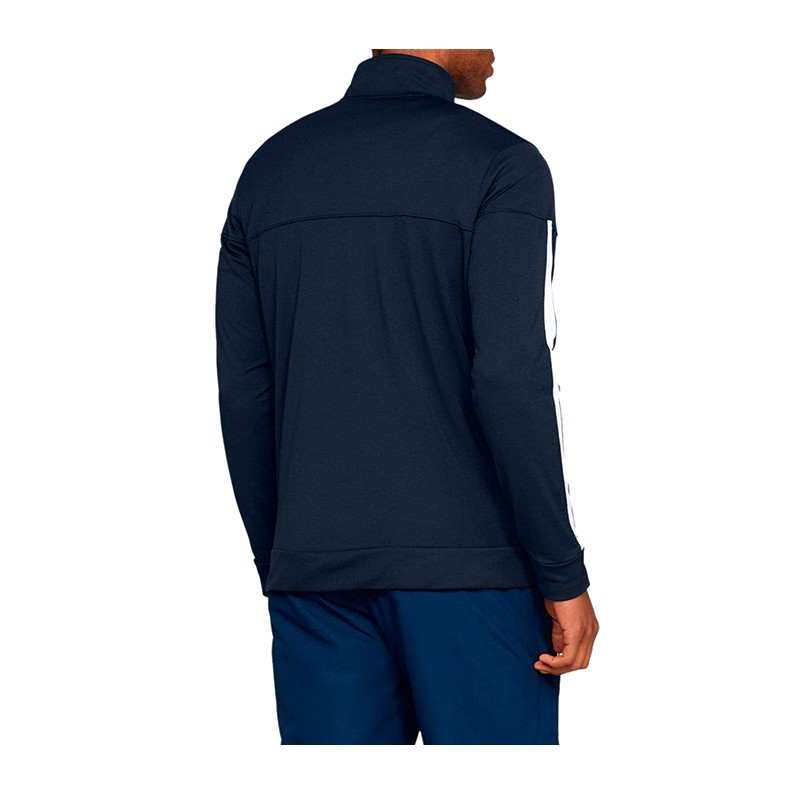 Толстовка мужская Under Armour Ua Sportstyle Pique Trck Jkt синяя 1313204-409 — фото 4