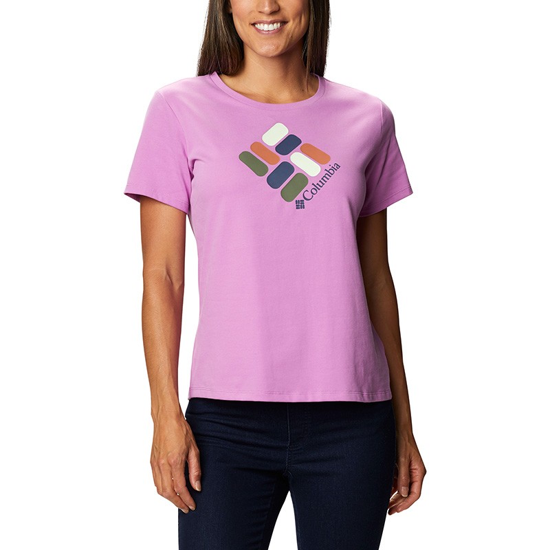Футболка женская Columbia Alpine Way ™ Screen SS Tee сиреневая 1934571-606 