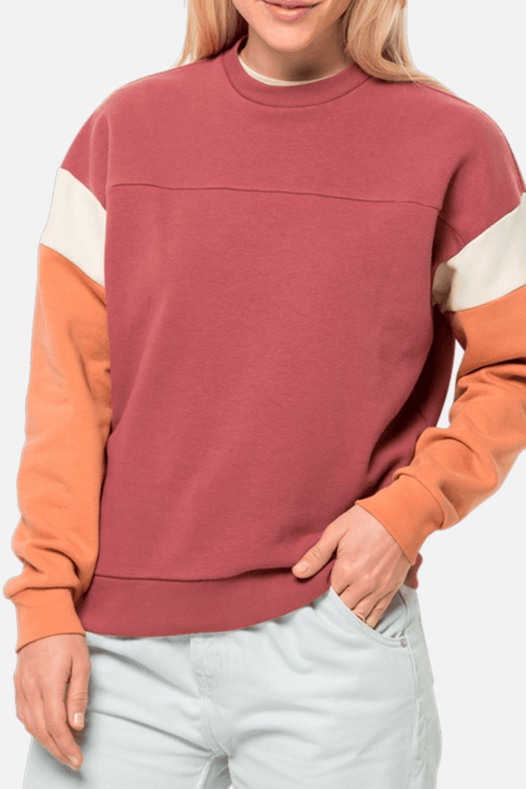 Толстовка жіноча Jack Wolfskin 365 Crew M рожева 1709841-2442 изображение 2