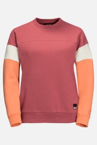 Толстовка жіноча Jack Wolfskin 365 Crew M рожева 1709841-2442 изображение 4