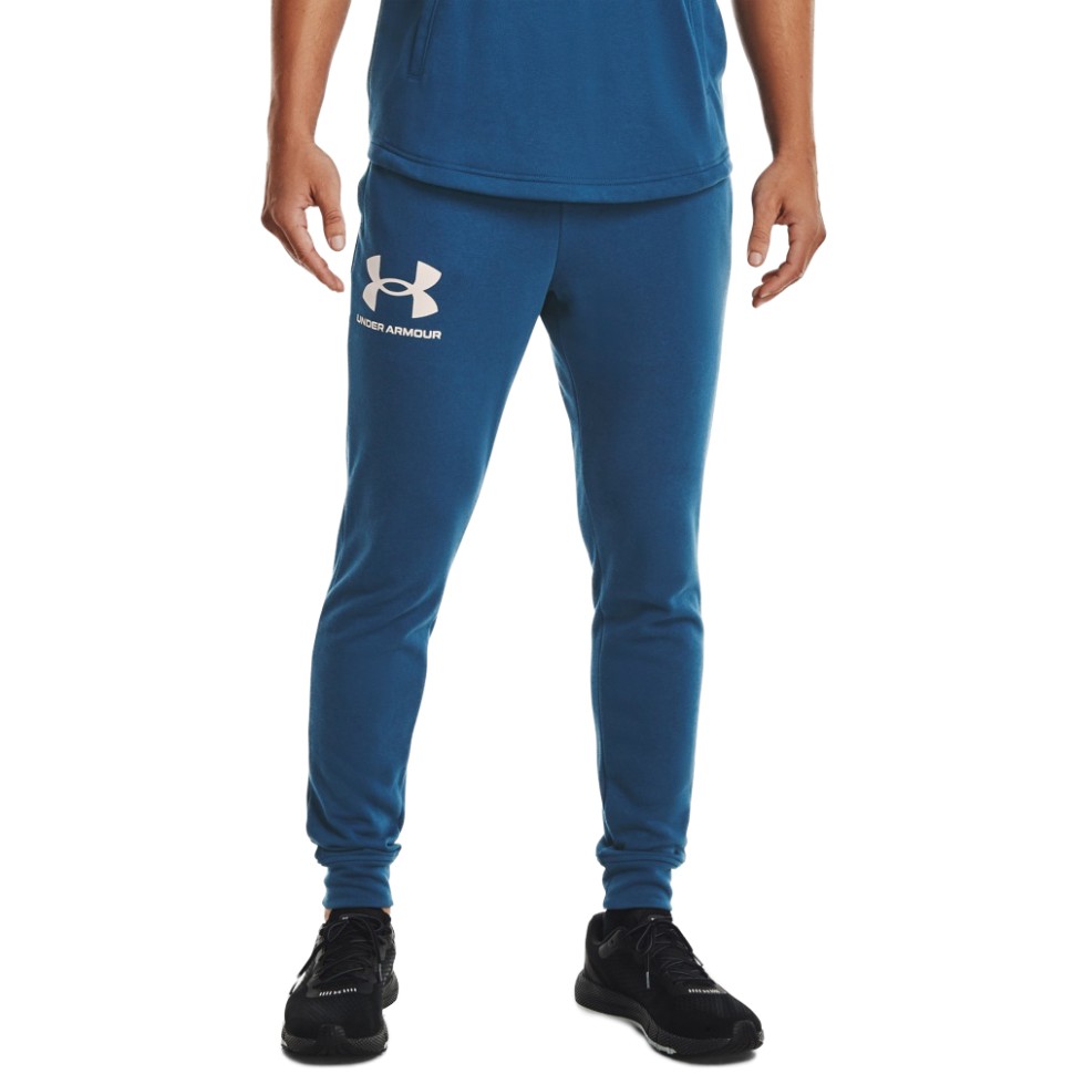 Чоловічі штани Under Armour Ua Rival Terry Jogger сині 1361642-459 изображение 1
