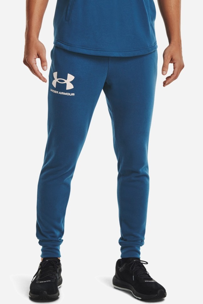 Чоловічі штани Under Armour Ua Rival Terry Jogger сині 1361642-459 изображение 2