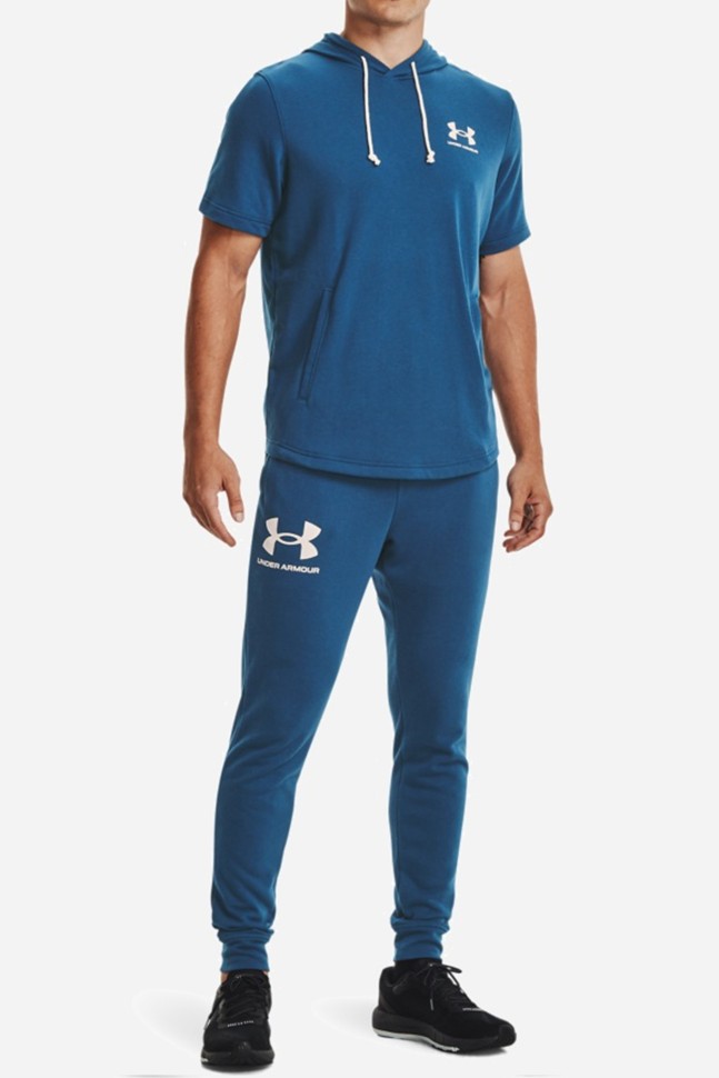 Чоловічі штани Under Armour Ua Rival Terry Jogger сині 1361642-459 изображение 4