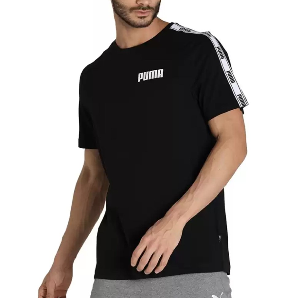 Футболка чоловіча Puma Tape Tee M чорна 84726201 — Sport City Футболка чоловіча Puma Tape Tee M чорна 84726201